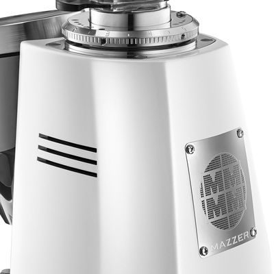 Mazzer V Pro Coffee Bean Grinder for cafe , white color , front view