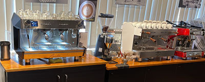 Shop View . Malaysia Barista TTDI KL outlet . Cafe Coffee Machines on display